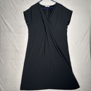 Marina‎ Rinaldi Dress Women's Size 25 Black Midi Italy Slinky Capsule Minimalist